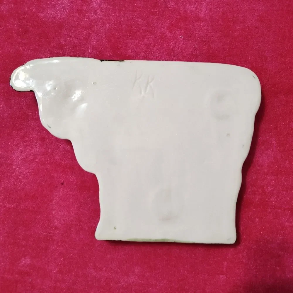 Cow Spoon/Sponge Dish Black & White Farmhouse Home Decor